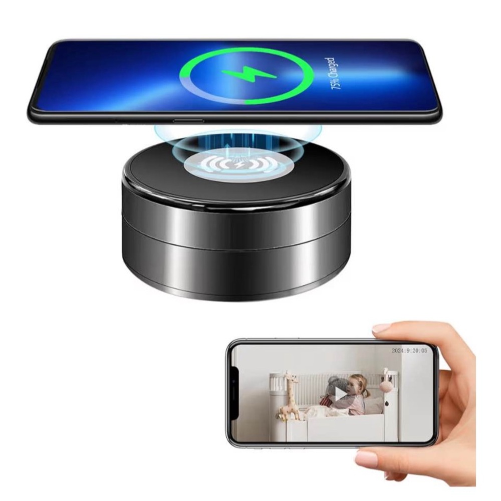 Wireless Charging Pad with built in Security/Nanny Cam